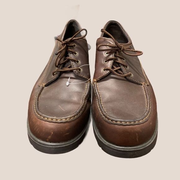 Lands\' End Brown Men\'s Tie Loafers 12